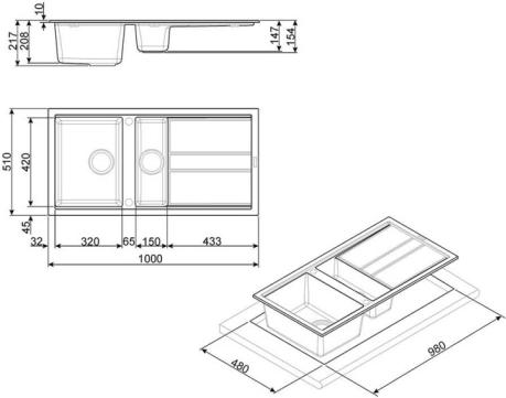 

Кухонная мойка Smeg LSX102CT, LSX102CT