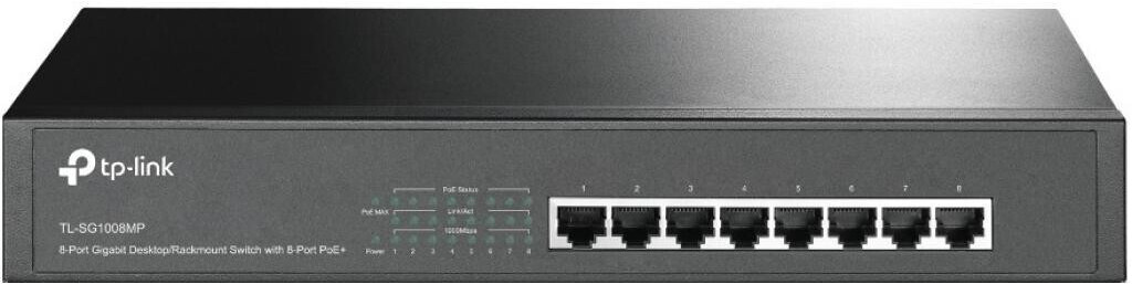 

Коммутатор TP-Link TL-SG1008MP, (TP-Link TL-SG1008MP (8 x GE (8 x PoE+), 126W))