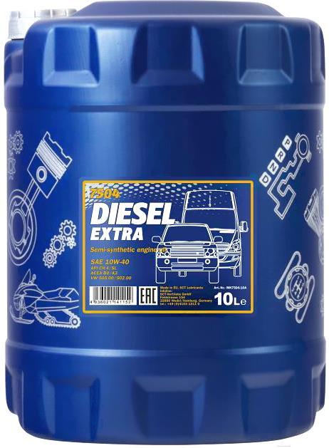 

Моторное масло Mannol Diesel Extra 10W40 CH-4/SL 10л [MN7504-10], Моторное масло Mannol Diesel Extra 10W40 CH-4/SL 10л MN7504-10