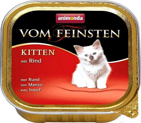 

Корм для кошек Animonda Vom Feinsten Kitten с говядиной (100г), Vom Feinsten Kitten с говядиной 100г