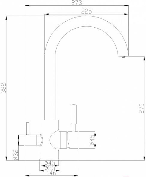 

Смеситель ZorG SH 713BL CR, SH 713BL CR