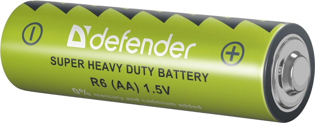 

Батарейка Defender Carbon Zink AA 1.5V R6-4F 4PCS [56111], Батарейка Defender Carbon Zink AA 1.5V R6-4F 4PCS 56111