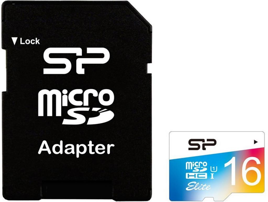 

Карта памяти Silicon-Power microSD 16GB microSDHC Class 10 UHS-I US +SD адаптер [SP016GBSTHBU1V20SP], Карта памяти Silicon-Power microSD 16GB microSDHC Class 10 UHS-I US +SD адаптер SP016GBSTHBU1V20SP