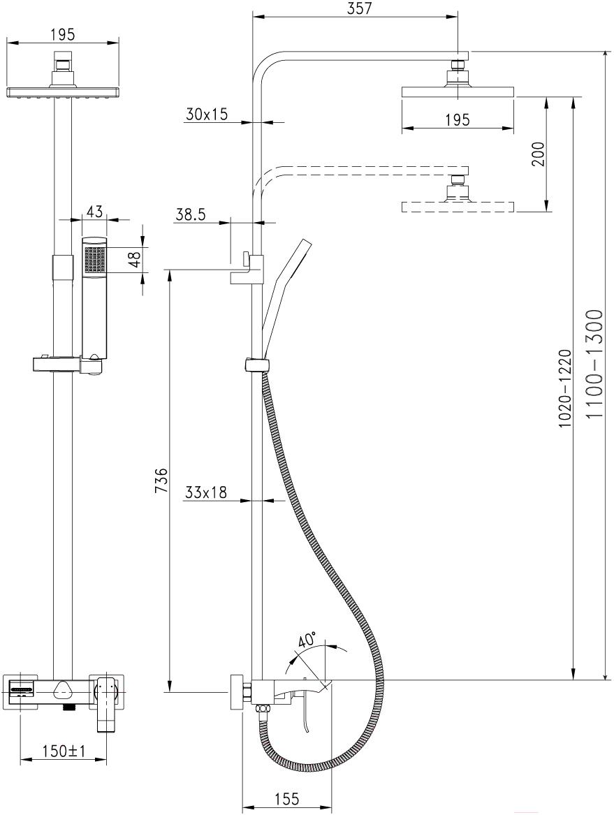 

Душевая система Lemark Contest [LM5862CW], Contest