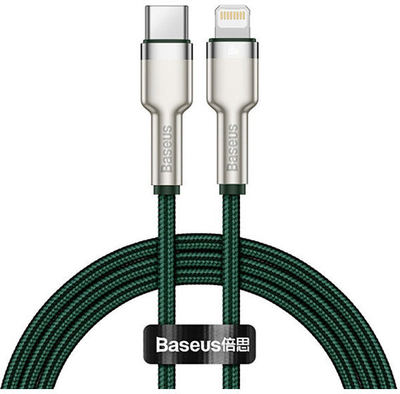 

Кабель Baseus CATLJK-A06 Cafule Series Metal Data Cable Type-C to Lightning 20W 1m Green, Кабель Baseus CATLJK-A06 Cafule Series Metal Data Cable Type-C to Lightning 20W 1m Green (Baseus Cafule Series Metal Data Cable Type-C to iP PD 20W 1m Green (CATLJK-