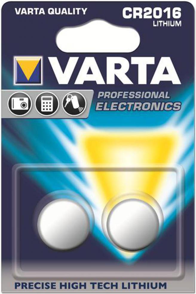 

Комплект батареек Varta Electronics CR 2016 блистер 2 [06016101402], Комплект батареек Varta Electronics CR 2016 блистер 2 06016101402
