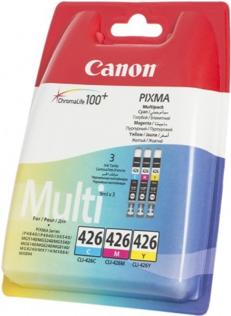 

Картридж для принтера Canon CLI-426 C/M/Y Multipack, Картридж Canon CLI-426 голубой/пурпурный/желтый (4557B005/4557B006)