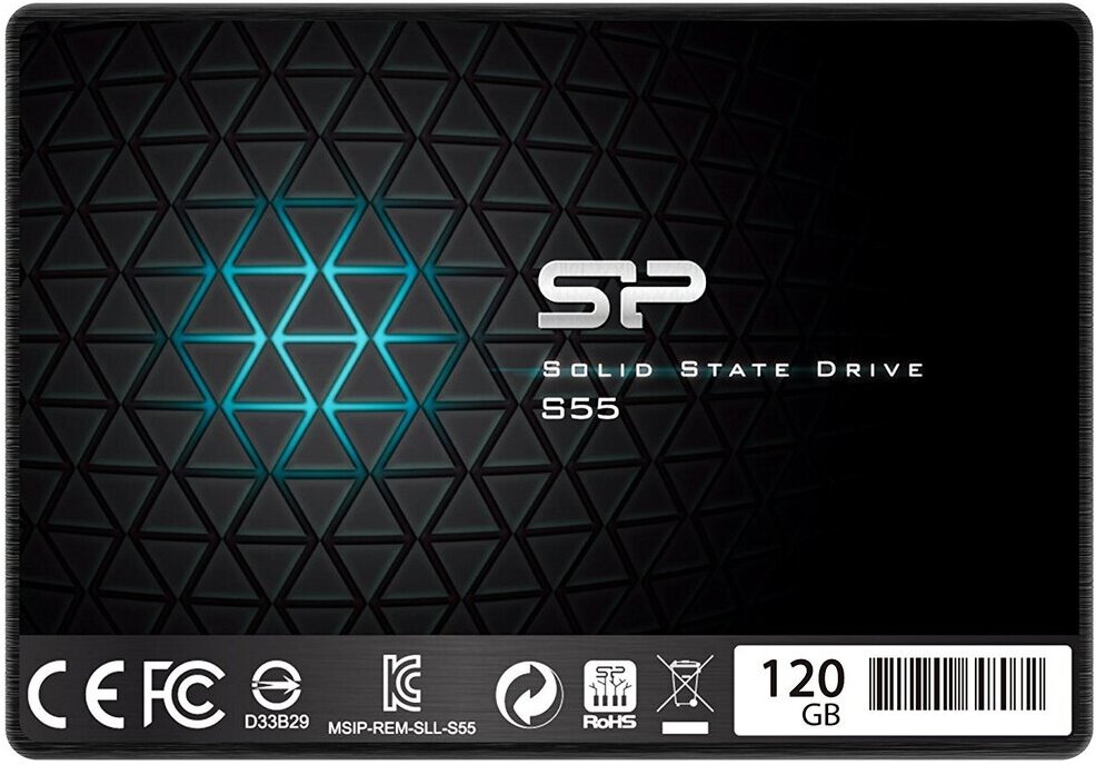 

SSD Silicon-Power Slim S55 120GB (SP120GBSS3S55S25), Твердотельный накопитель Silicon Power 120GB SP120GBSS3S55S25