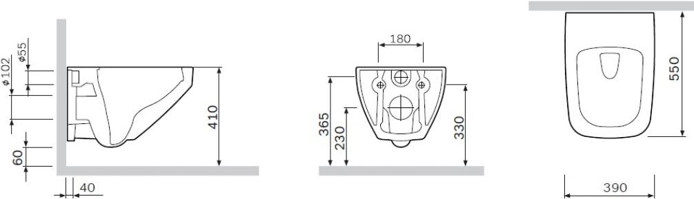 

Унитаз AM.PM Inspire FlashClean [C50A1700SC], Унитаз Am.Pm Inspire FlashClean C50A1700SC