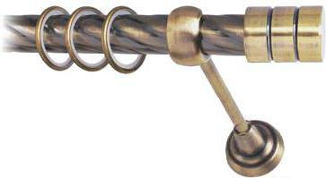 

Карниз Lm Decor Цилиндр 088 1р витой 25мм 4м антик, Цилиндр 088 1р витой 25мм 4.0м