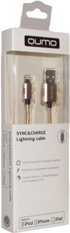 

Кабель QUMO MFI С48 USB-Apple 8 pin 1м опл. нейлон кон металл золотой [20719], MFI С48 USB-Apple 8 pin 1м опл. нейлон кон металл