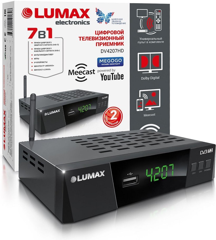 

Приемник цифрового ТВ Lumax DV4207HD черный