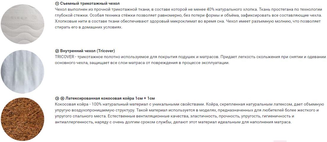 

Матрас Фабрика сна Топ-4 90x195, Топ-4 90x195