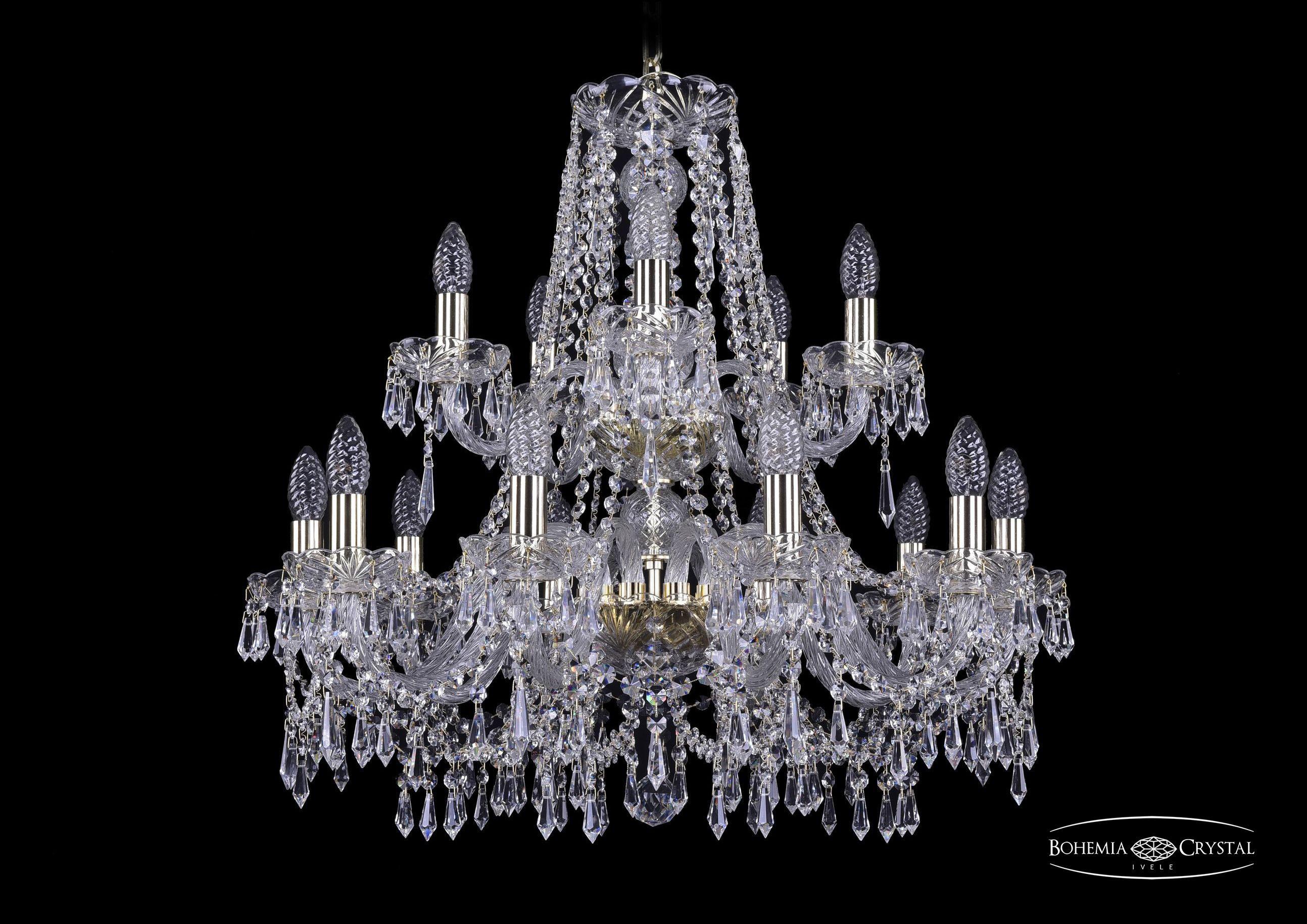 

Подвесная люстра Bohemia Ivele Crystal 1403/10+5/240/2d/G
