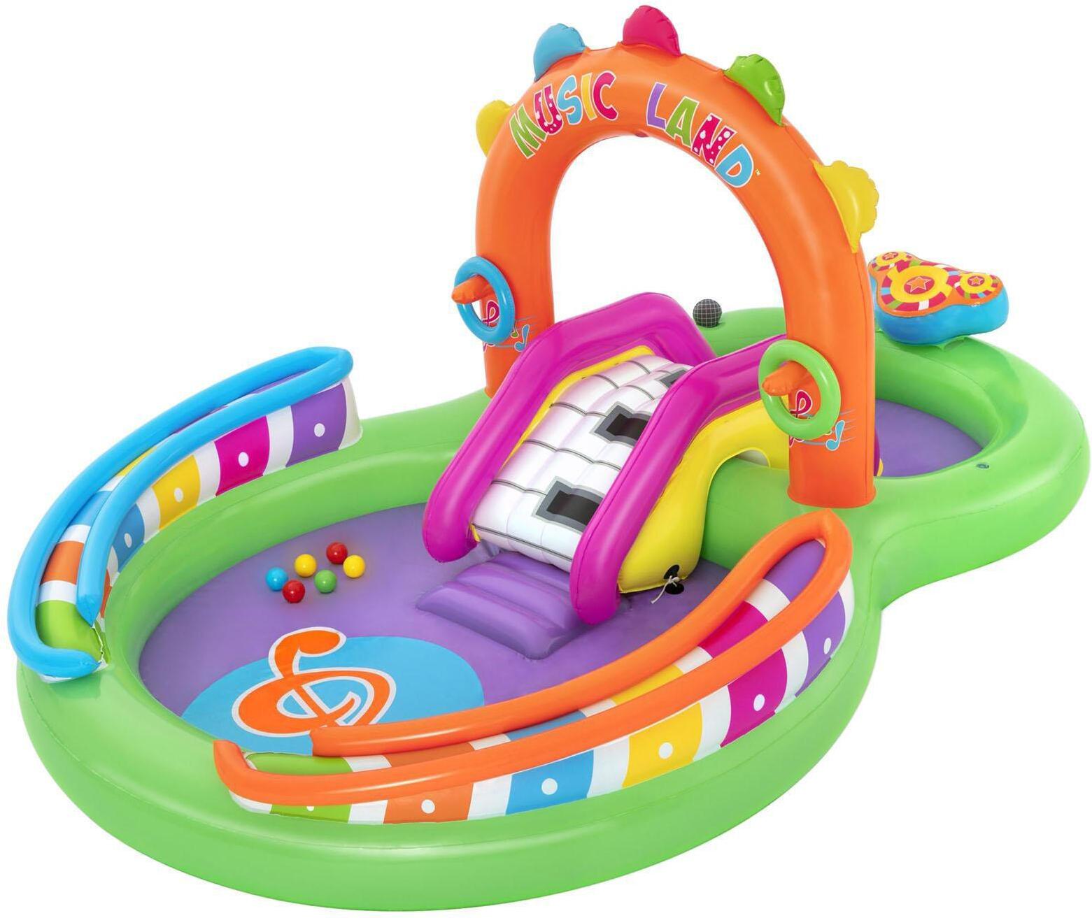 

Игровой центр детский Bestway Sing 'n Splash 295см x 190см x 137см надувной [53117], Надувной бассейн Bestway Музыкальный 53117 295х190х137