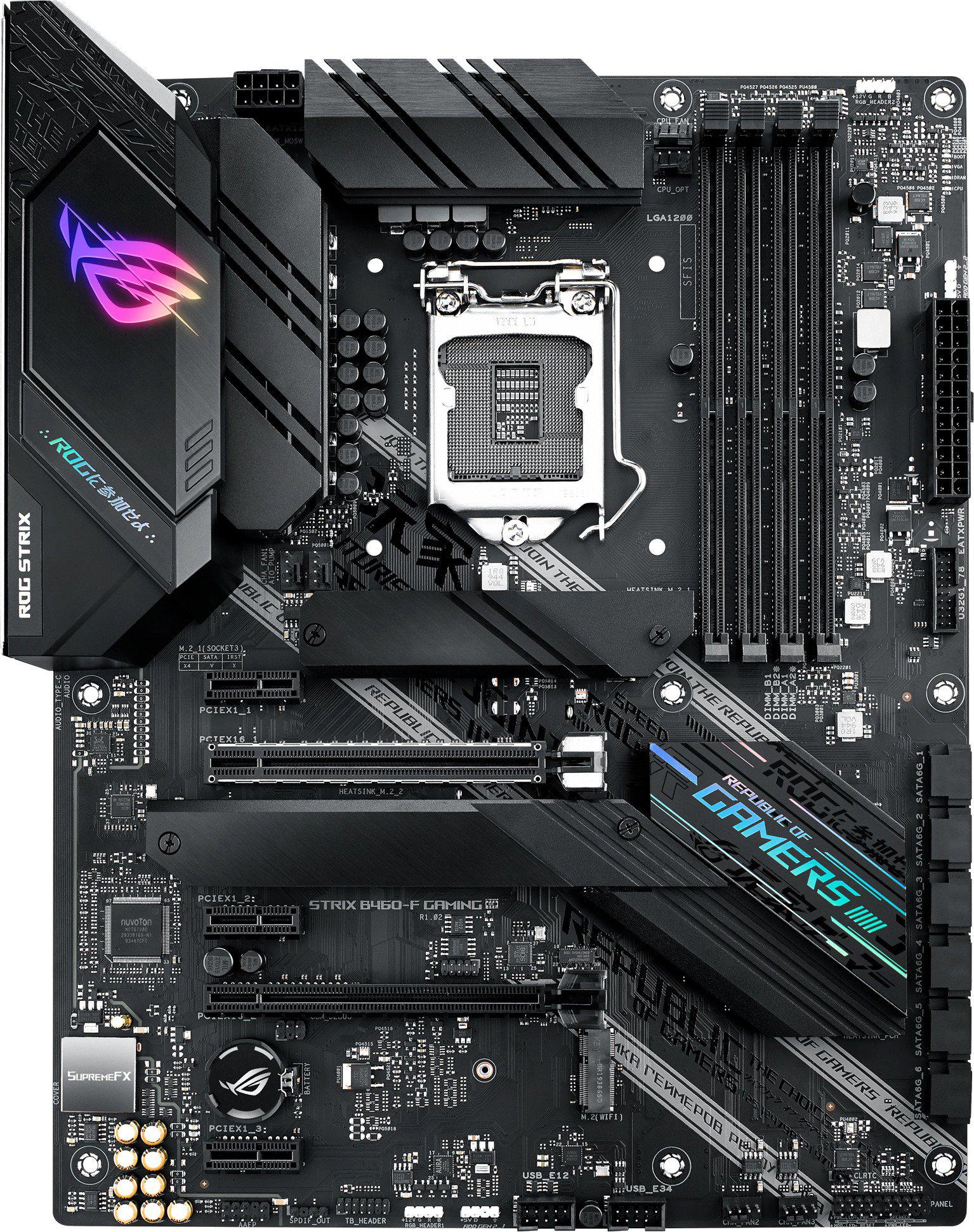 

Материнская плата ASUS ROG STRIX B460-F GAMING, ROG STRIX B460-F GAMING