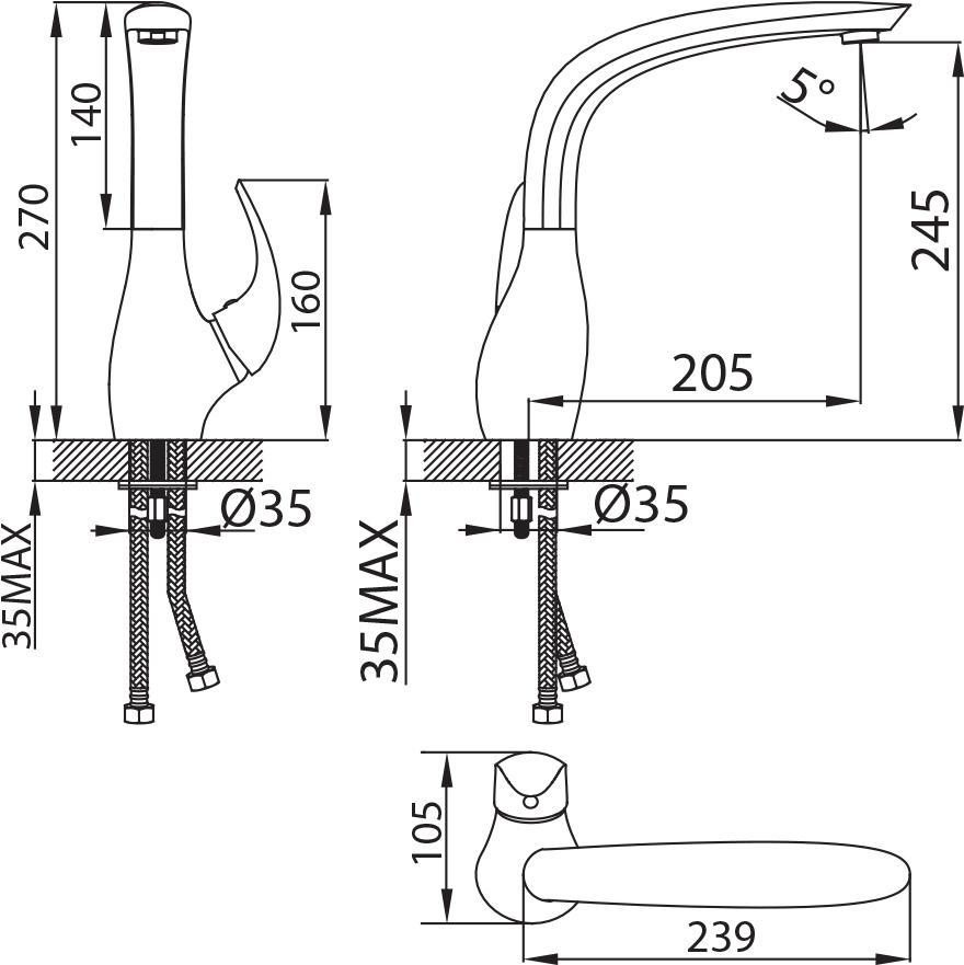 

Смеситель IDDIS Leaf LEASB00I05, Leaf LEASB00I05