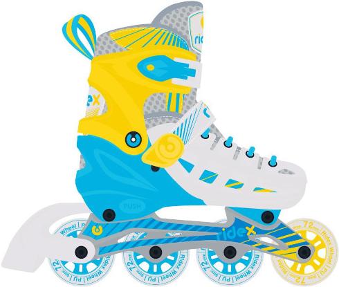 

Роликовые коньки Ridex Twist р-р S 31-34 Yellow