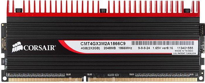 

Оперативная память Corsair XMS3 2x2GB DDR3 PC3-12800 KIT (CMX4GX3M2A1600C9), XMS3 2x2GB DDR3 PC3-12800 KIT
