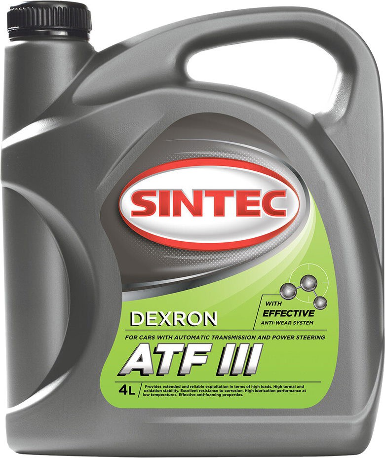 

Трансмиссионное масло Sintec ATF III Dexron 4л (900265)