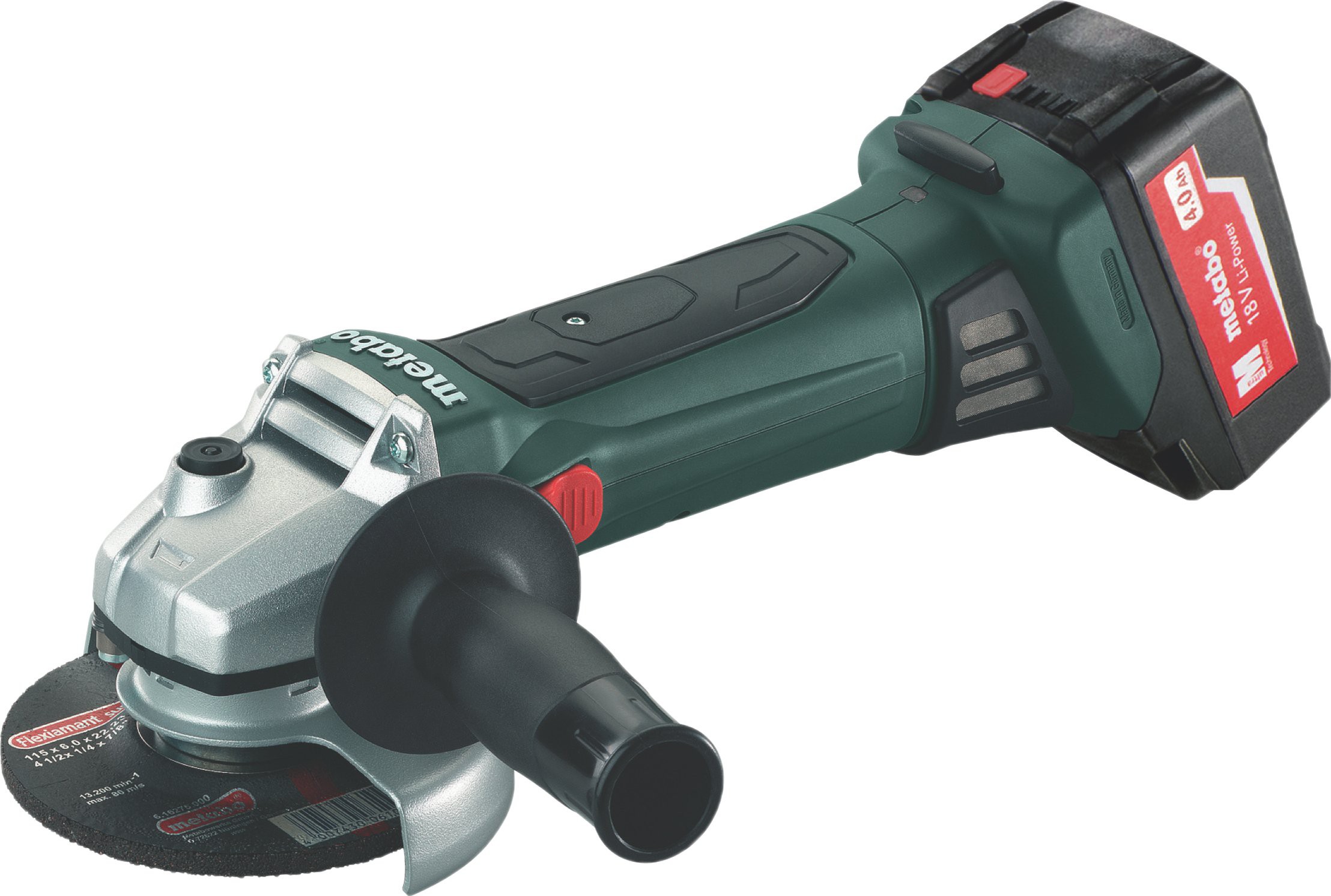 

Аккумуляторная угловая шлифовальная машина Metabo W 18 LTX 125 602174610, Угловая шлифмашина Metabo W 18 LTX 125 Quick 602174610 (с 2-мя АКБ 4 Ah)