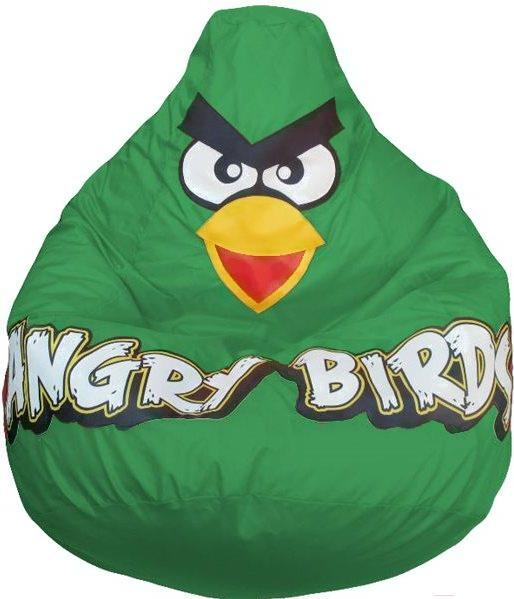 

Кресло-мешок Flagman Груша Angry Birds Г2.1-047 зеленый, Бескаркасное кресло Flagman Груша Макси Angry Birds Г2.1-047 зеленый