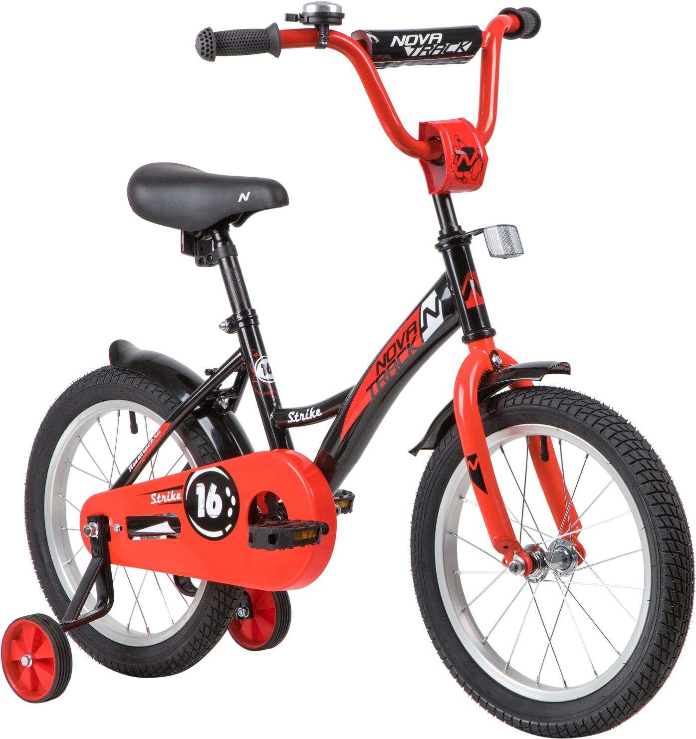 

Велосипед детский Novatrack Strike 16'' черный/красный, Strike 16