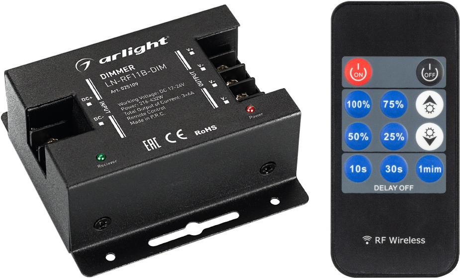 

Arlight Диммер LN-RF11B-DIM (12-24V, 3x6A, ПДУ Карта 11 кн) [025109], Диммер Arlight Диммер LN-RF11B-DIM (12-24V, 3x6A, ПДУ Карта 11 кн) 025109