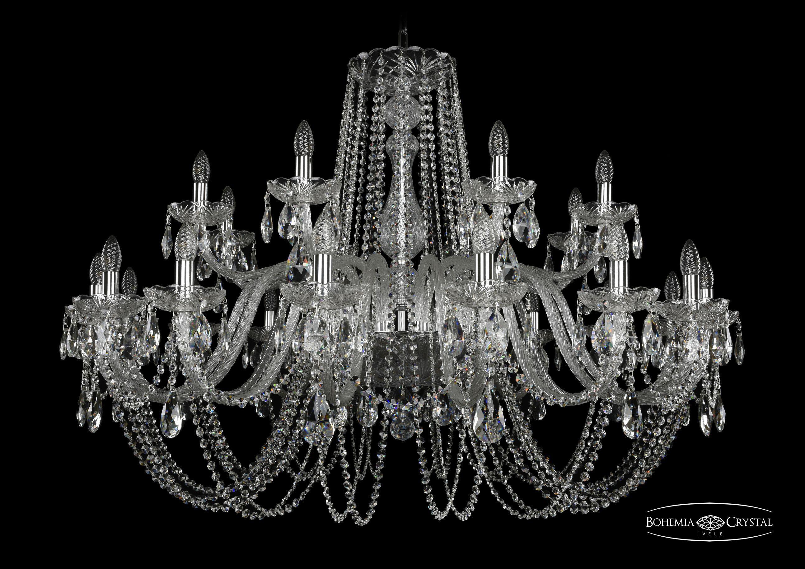

Подвесная люстра Bohemia Ivele Crystal 1402/16+8/460/Ni