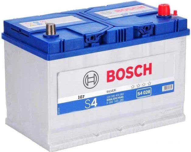 

Автомобильный аккумулятор Bosch S4 028 595 404 083 JIS / 0092S40280 (95 А/ч), S4 028 595404083 95 А/ч JIS