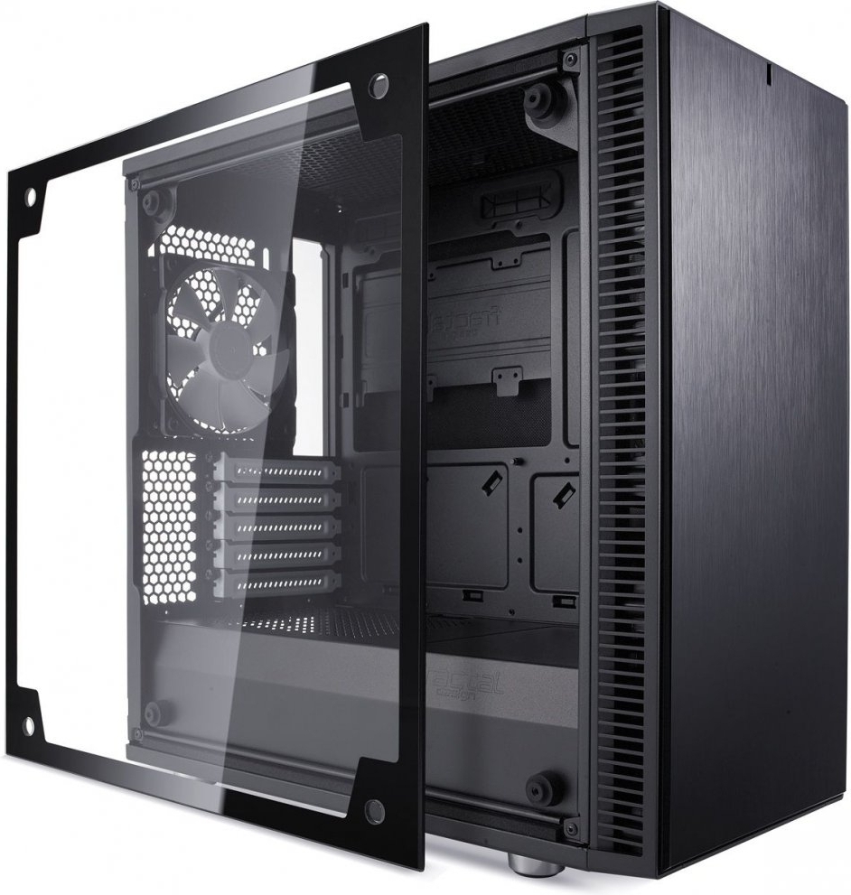 

Корпус для компьютера Fractal Design Define Mini C TG без БП черный [FD-CA-DEF-MINI-C-BK-TG], Корпус Fractal Design Define Mini C TG черный