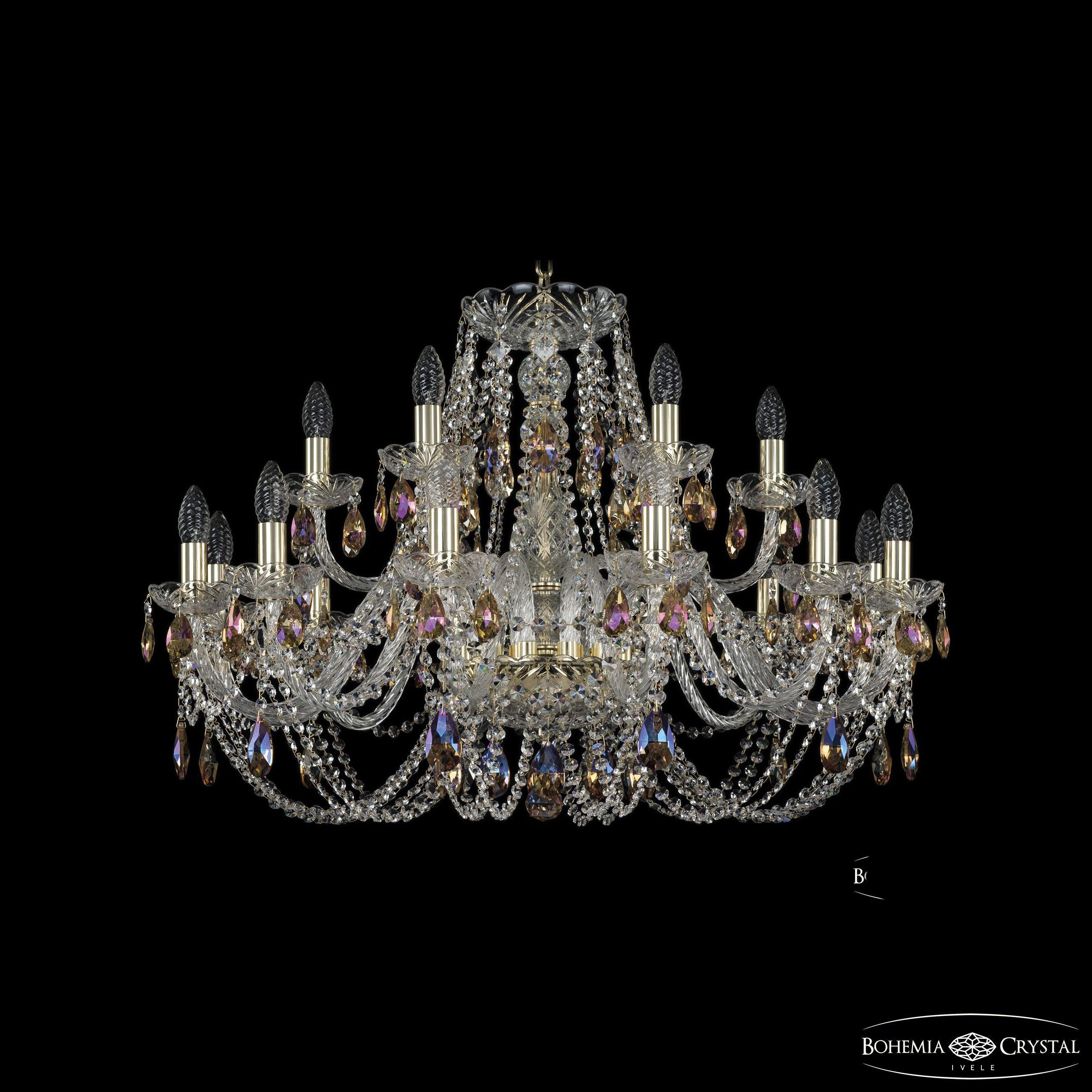

Подвесная люстра Bohemia Ivele Crystal 1406/12+6/300 G K777