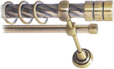 

Карниз Lm Decor Цилиндр 088 2р витой 25/16мм 2м антик, Цилиндр 088 2р витой 25/16мм 2.0м