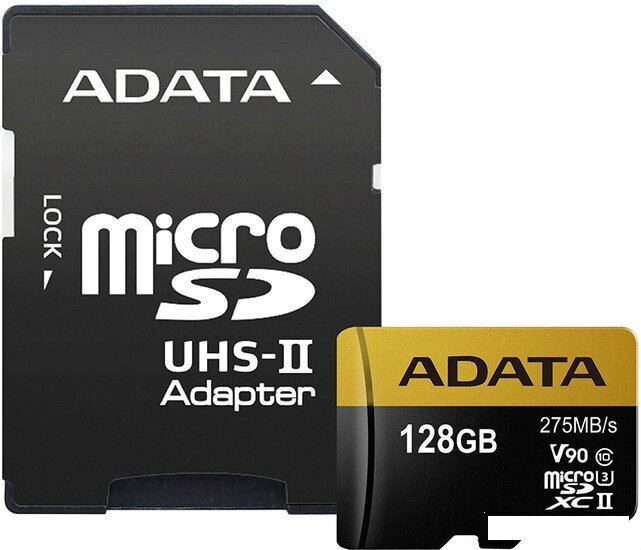 

Карта памяти A-Data microSDXC UHS-I Class 10 A1 128 Гб + adapter