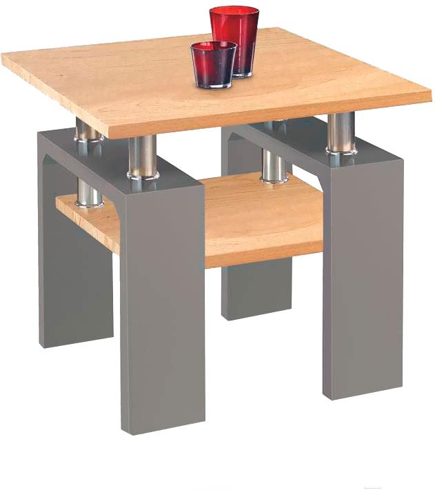 

Журнальный столик Halmar Diana H MDF Kwadrat 60/60/55 New дуб золотой/графит, Diana H MDF Kwadrat 60/60/55 New