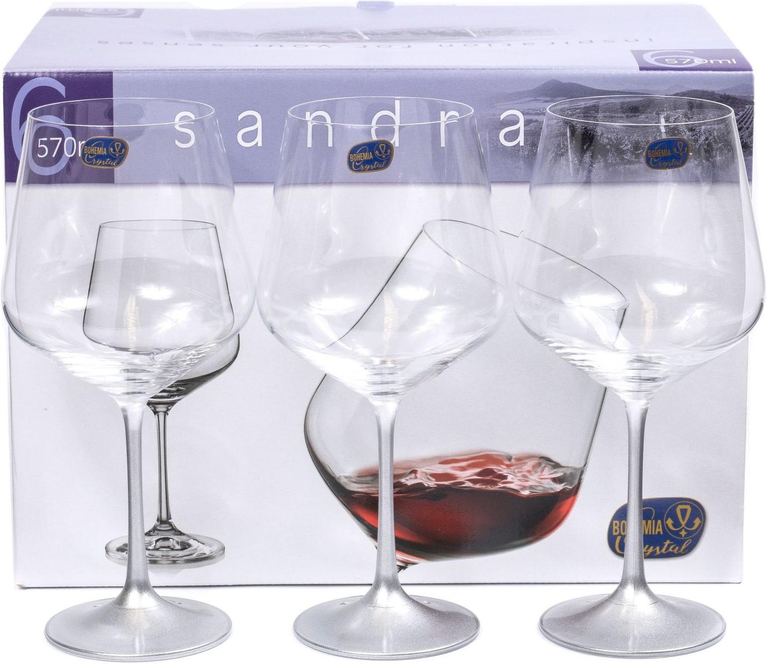 

Набор бокалов для вина Bohemia Sandra 40728/382857/570, Sandra 40728/382857/570