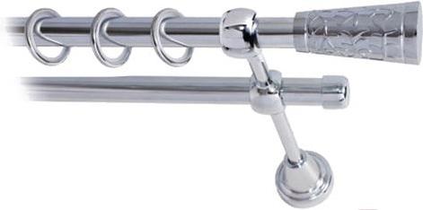 

Карниз Lm Decor Византия 066 2р гладкий 25/16мм 2.4м хром, Византия 066 2р гладкий 25/16мм 2.4м
