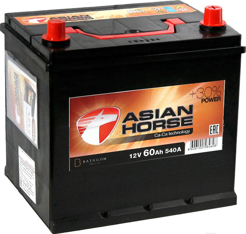 

Аккумулятор Asian Horse 60 JL 60 А/ч, 60 JL 60 А/ч