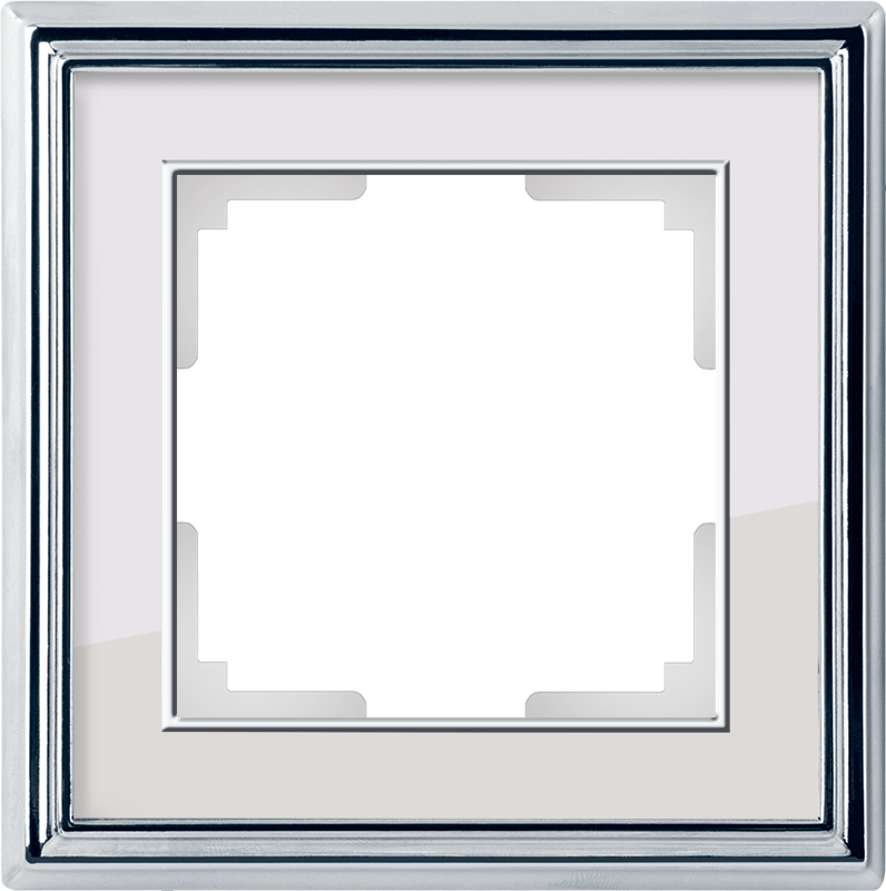 

Рамка для выключателя и розетки Werkel Palacio 1 пост WL17-Frame-01 хром/белый [a037692], Palacio 1 пост WL17-Frame-01