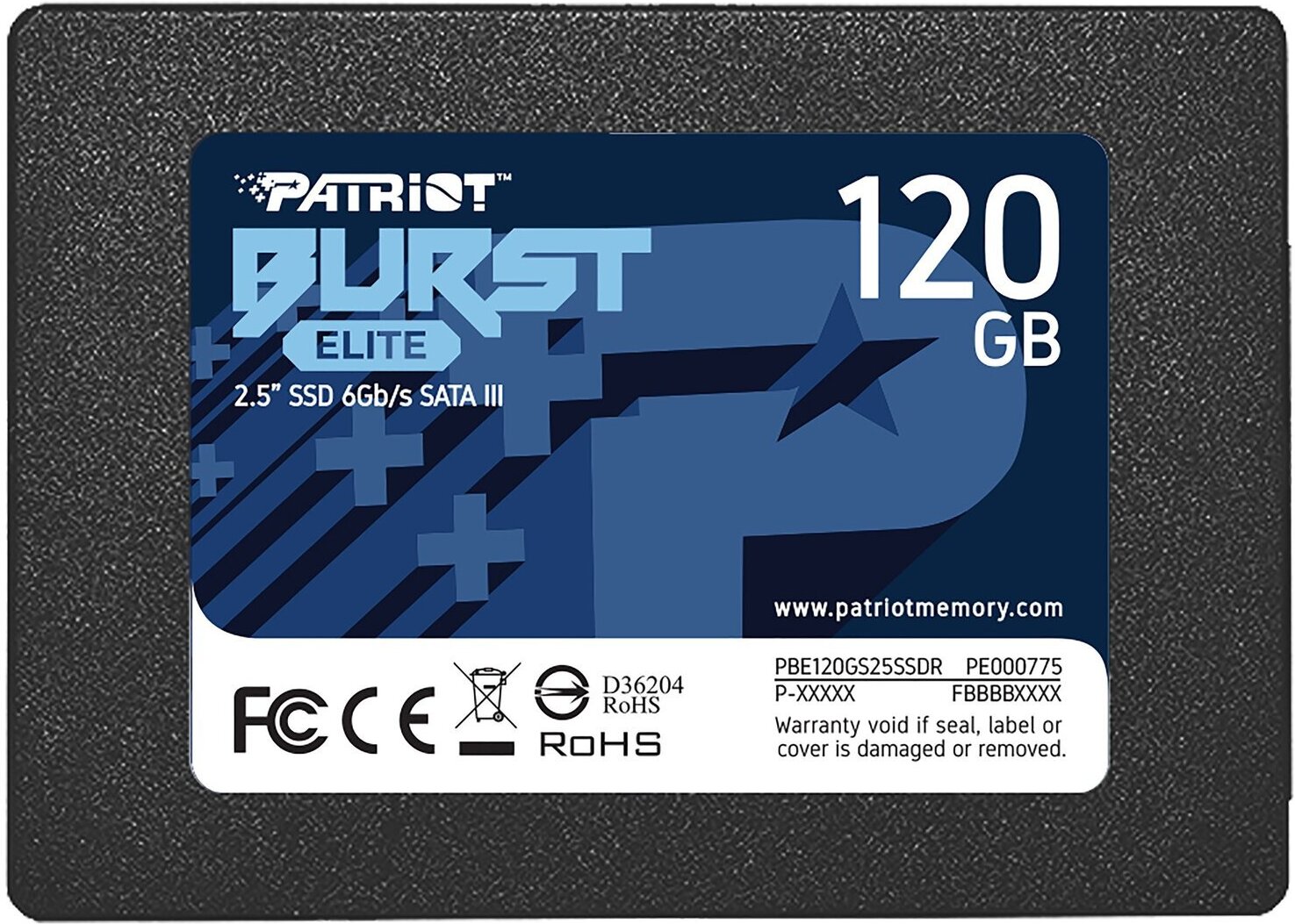 

SSD диск Patriot 120GB [PBE120GS25SSDR], Твердотельный накопитель Patriot 120GB PBE120GS25SSDR