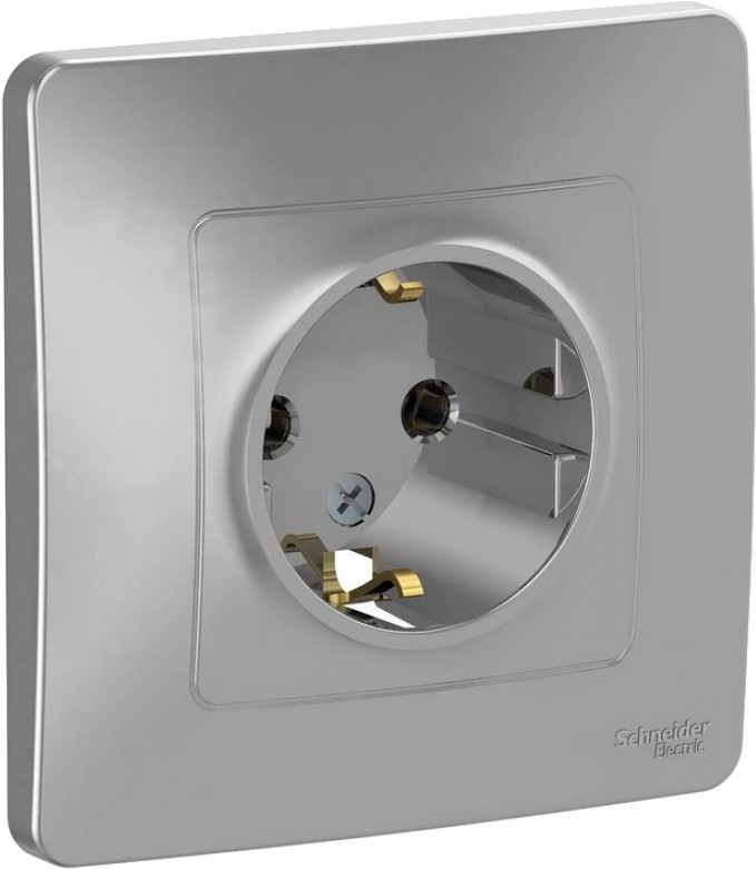 

Розетка Schneider Electric Blanca алюминий [BLNRS001013], Розетка Schneider Electric Blanca BLNRS001013 алюминий