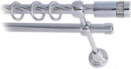 

Карниз Lm Decor Имидж 116 2р витой 3м хром, Имидж 116 2р витой 16мм 3.0м