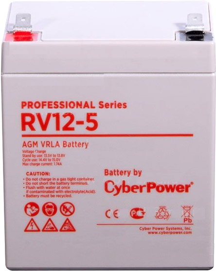 

Аккумулятор для ИБП CyberPower 12V 5.7 Ah [RV 12-5], Аккумулятор для ИБП CyberPower 12V 5.7 Ah RV 12-5