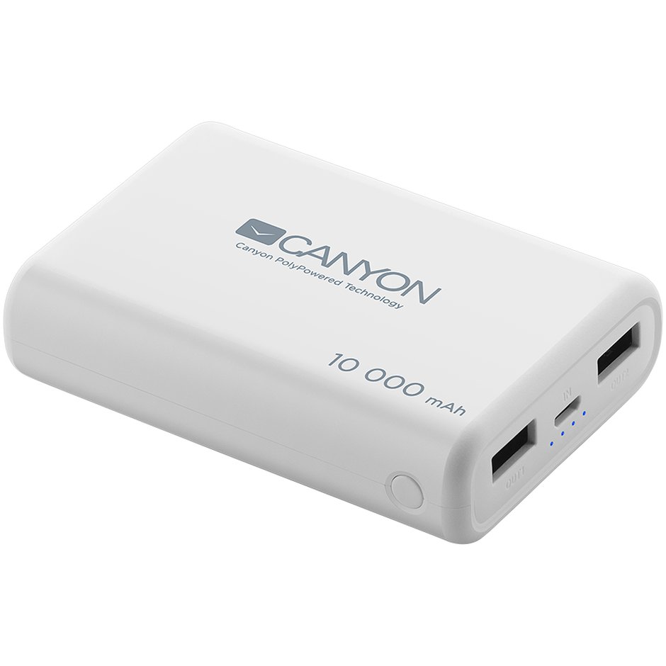 

Портативное зарядное устройство Canyon CNS-CPBP10W White, CNS-CPBP10W