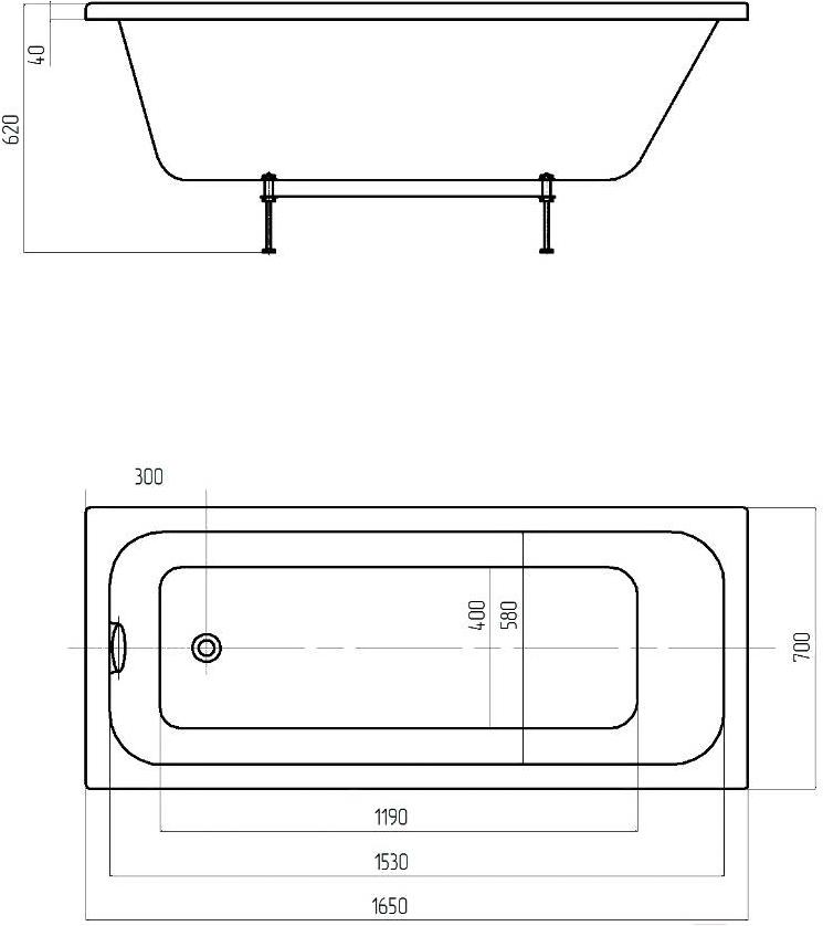 

Ванна Aquatek Мия 165x70, Мия 165x70
