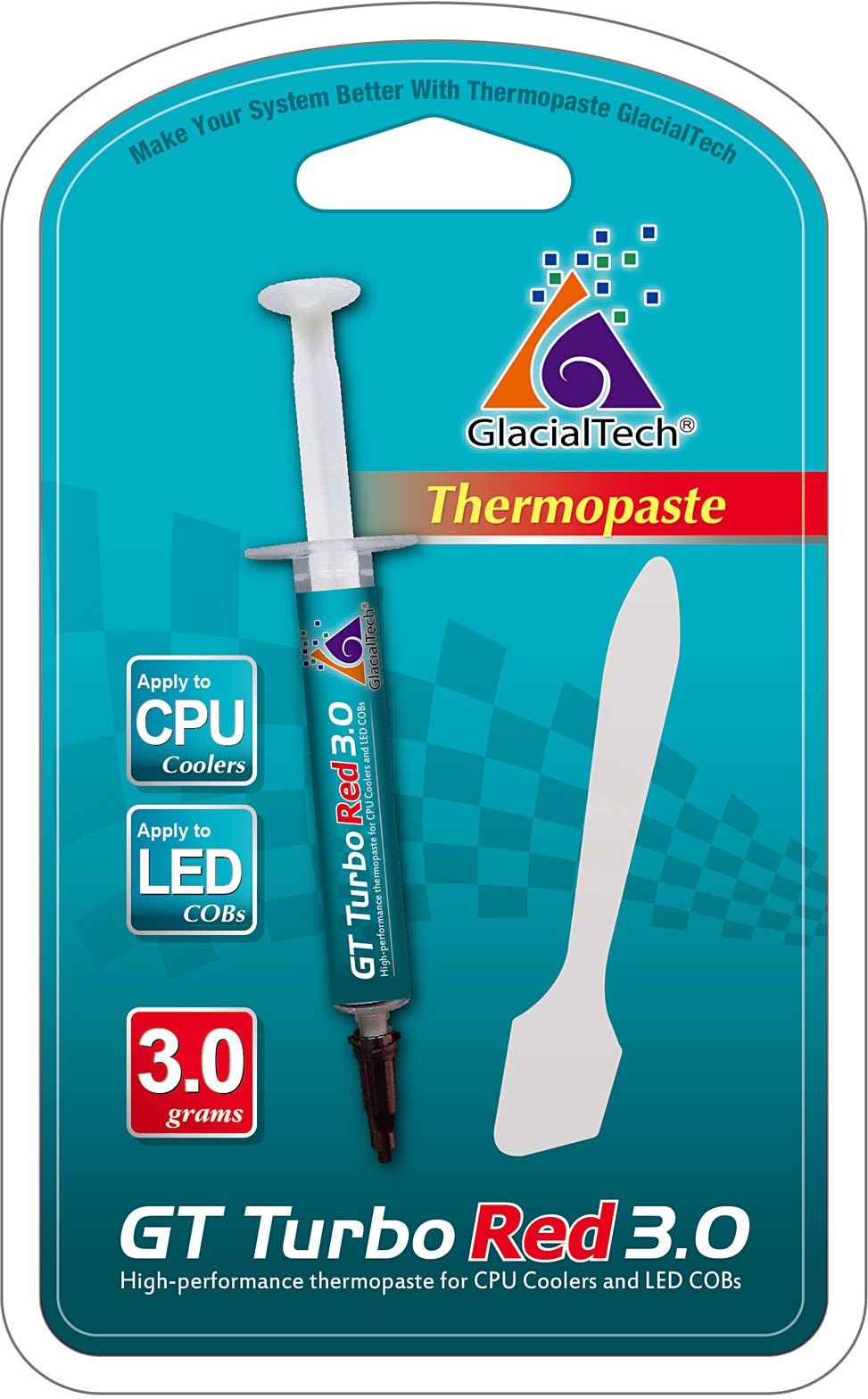 

Термопаста GlacialTech GT TURBO RED 3.0 шприц 3гр. [AD-T9060000AP2001], Термопаста GlacialTech GT Turbo Red 3.0 (3 г)