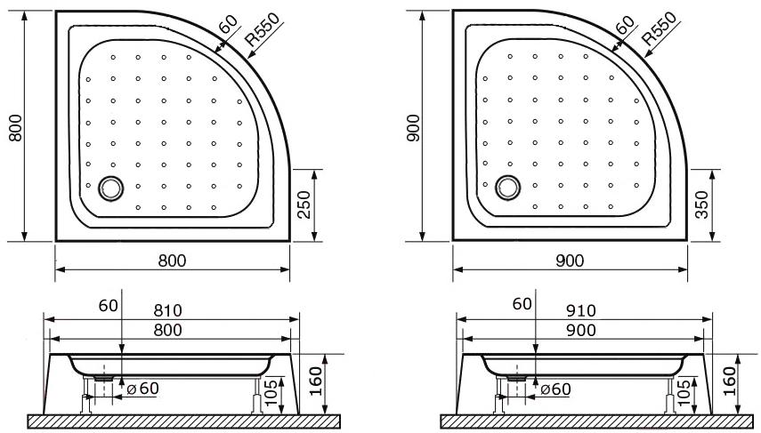 

Душевой поддон RGW Lux/Tn-P 80x80 [16180488-41], Lux/Tn-P 80x80