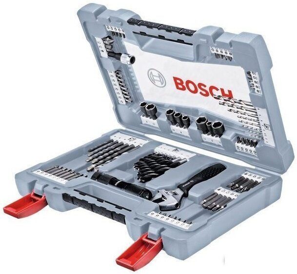 

Набор оснастки Bosch 2608P00235 (91 предмет), Набор инструментов Bosch 2608P00235 2.608.P00.235