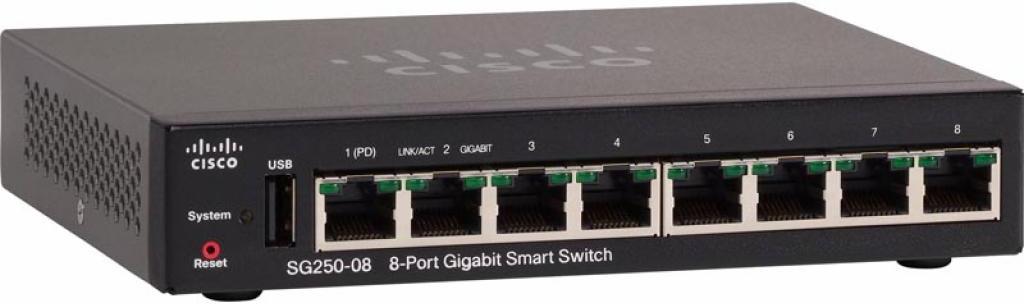 

Коммутатор Cisco SG250-08HP-K9-EU, SG250-08HP-K9-EU