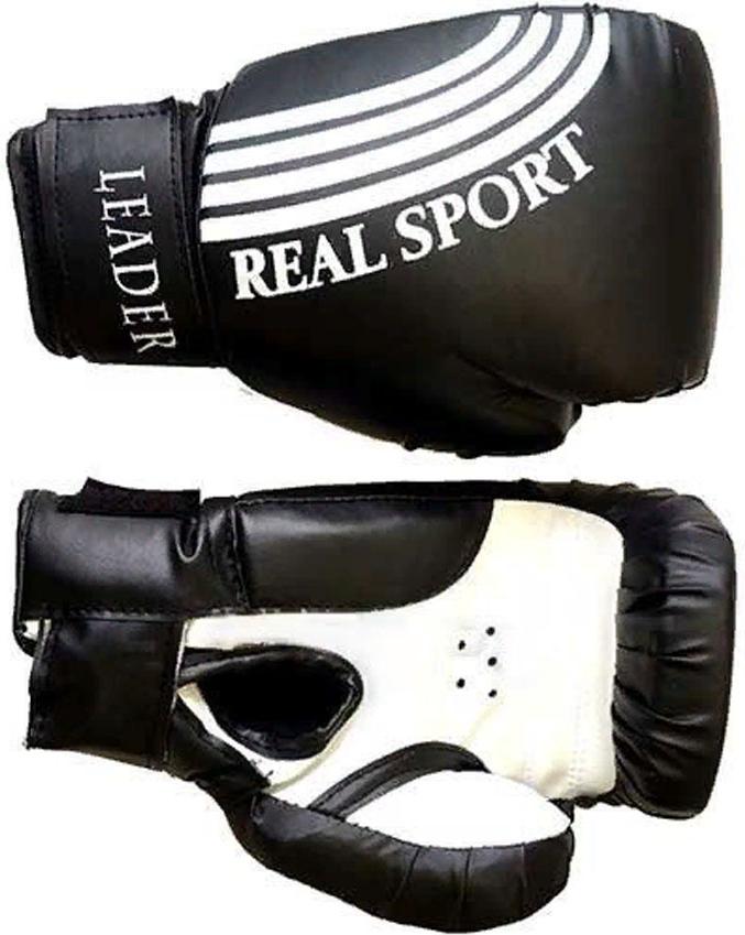 

Боксерские перчатки Real sport Leader 4 унций черный, Leader 4 унций
